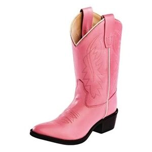 Old West Girls 8119 J-Toe 9” Western Boots Pink Size 2D